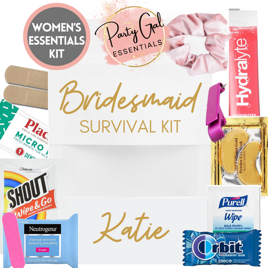 Personalized Bridesmaid & Maid of Honor Survival Kit